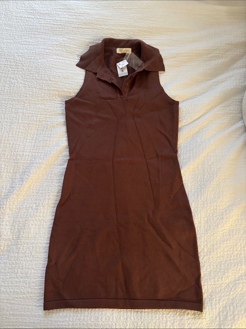 PacSun Sleeveless Polo Dress in Chocolate Brown